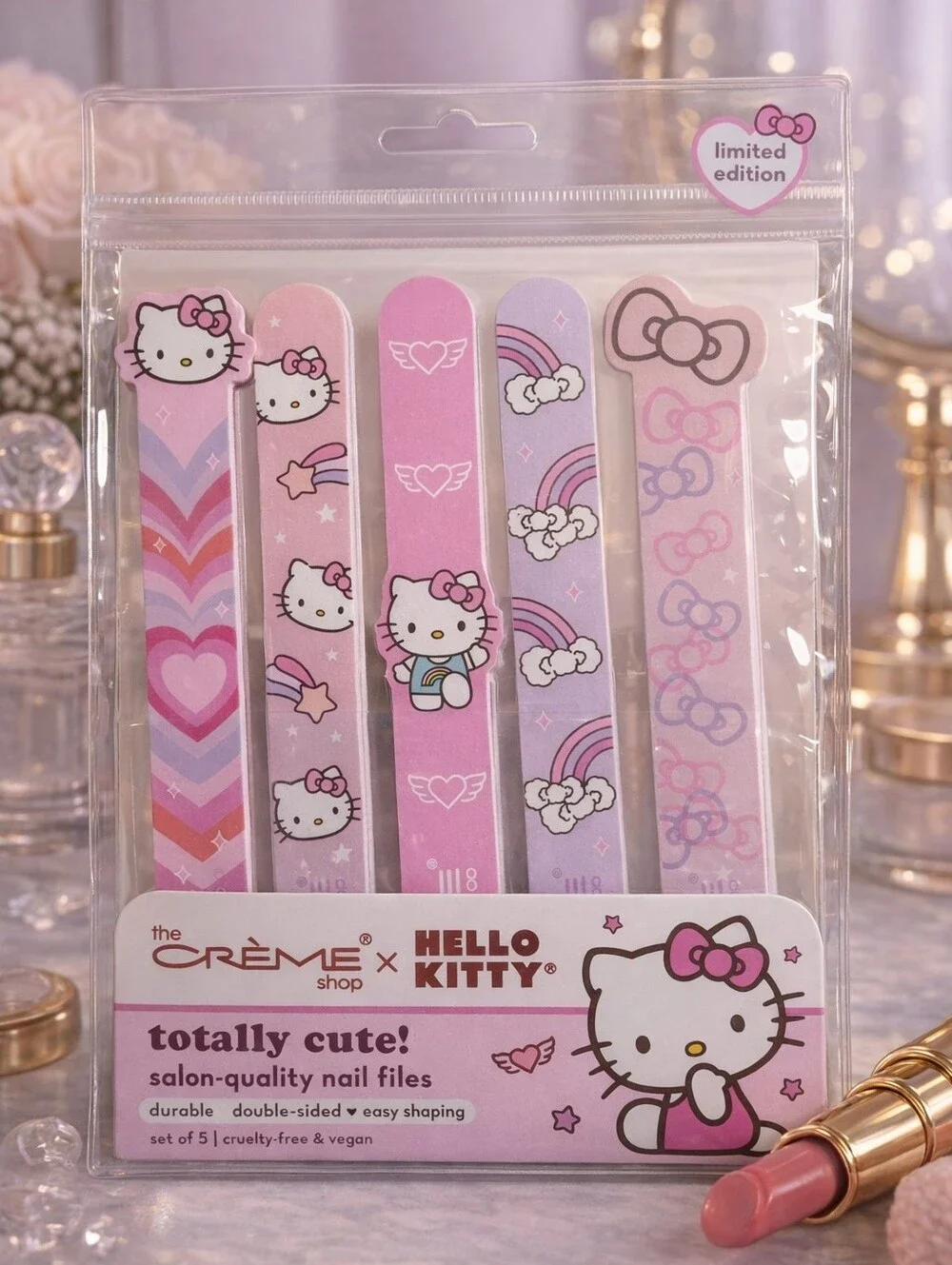 Hello Kitty Pink & Lavender Cute Nail File Set &
